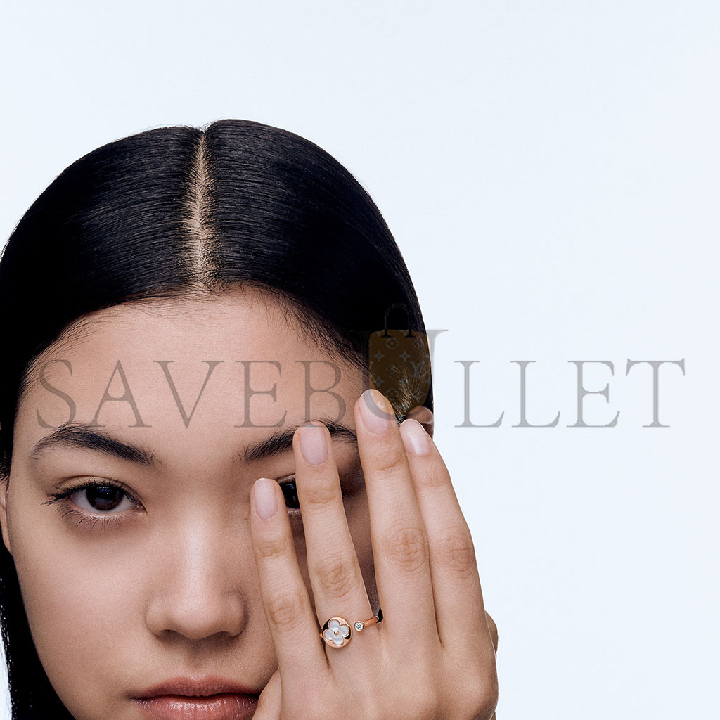 l**is v*t*n colour blossom mini sun ring, pink gold, white mother-of-pearl and Di*m*nd q9l68f